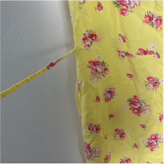 Vintage Tie Back Floral Flower Picnic Summer Vaca Girly Coquette Cottage Dress - Picture 3 of 5